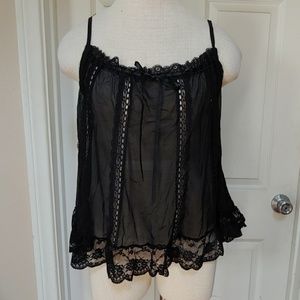 NWT VS black mesh babydoll